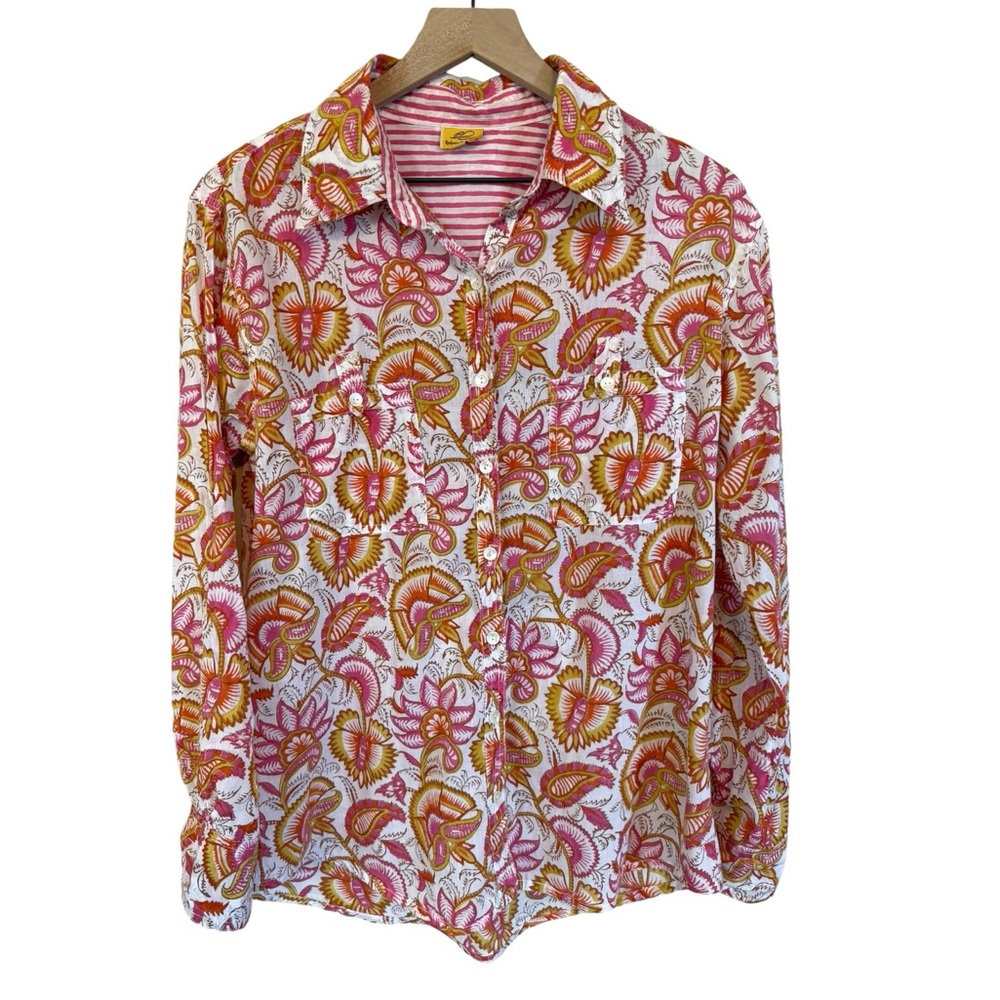Roberta Roller Rabbit Cotton Button Down Top - image 2